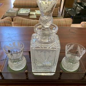 Rare crystal decanter set